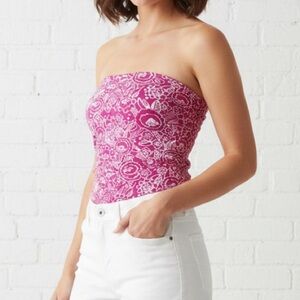 Arizona Jean Company Pink Floral Tube Top